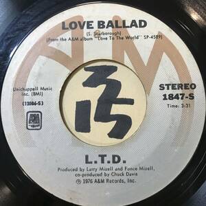 試聴 L.T.D. LOVE BALLAD 両面EX ジャマイカンソウル フレディー・マクレガー