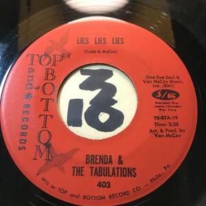 試聴 ガールグループ BRENDA & THE TABULATIONS LIES LIES LIES VG++ SOUNDS EX 