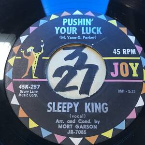 Mort Garson 編曲 SLEEPY KING PUSHIN’ YOUR LUCK / THE KING STEPS OUT 両面EX+ 