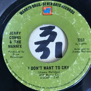 試聴 JERRY COMBS & THE MANNIX I DON’T WANT TO CRY EX 