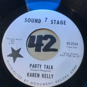 試聴 新品 KAREN KELLY PARTY TALK 1965