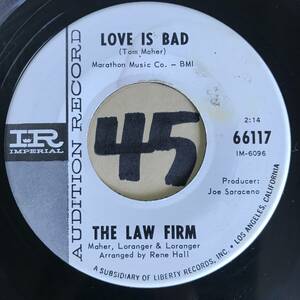 試聴 ソフトロック THE LAW FIRM LOVE IS BAD NM/ GIRL FROM LIVERPOOL EX 