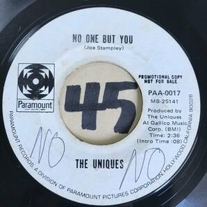 試聴 ノーザン・ソウル’70 THE UNIQUES NO ONE BUT YOU 両面VG++ SOUNDS EX の画像1