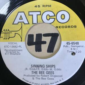 試聴 UKサンシャイン・ポップ’68 THE BEE GEES SINKING SHIPS 両面NM 