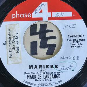 ジェット・ストリームの世界 MAURICE LARCANGE MARIEKE 両面NM NOW SOUND’68