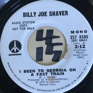 試聴 BILLY JOE SHAVER I BEEN TO GEORGIA ON A FAST TRAIN 両面NM 