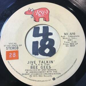 試聴 BEE GEES JIVE TALKIN’ 両面NM 