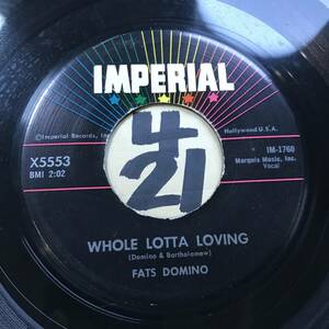 試聴 ニューオーリンズ名作 FATS DOMINO WHOLE LOTTA LOVING 両面EX 