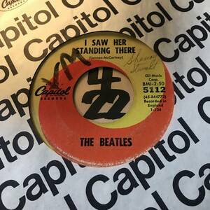 試聴 THE BEATLES I WANT TO HOLD YOUR HAND / I SAW HER STANDING THERE 両面VG+ SOUNDS VG++ 