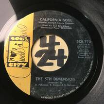 試聴 THE 5TH DIMENSION CALIFORNIA SOUL 両面EX+ _画像1