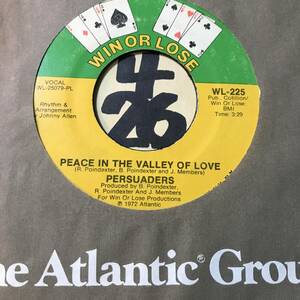 試聴 甘茶ソウルの世界 PERSUADERS PEACE IN THE VALLEY OF LOVE / WHAT IS THE DEFINITION OF LOVE 両面EX 72年全米ソウル21位 