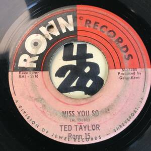 試聴 TED TAYLOR MISS YOU SO 両面VG(+) SOUNDS VG++ 