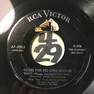 試聴 PEREZ PRADO AND HIS ORCHESTRA CHERRY PINK AND APPLE BLOSSOM WHITE 両面EX 