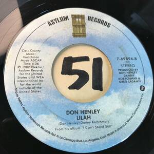 試聴 DON HENLEY LILAH / DIRTY LAUNDRY 両面NM 