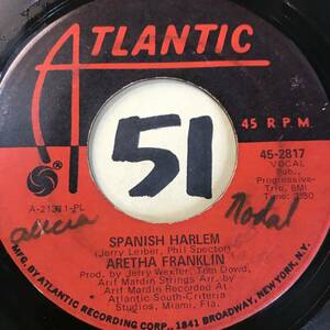 試聴 ARETHA FRANKLIN SPANISH HARLEM 両面VG++ SOUNDS EX 