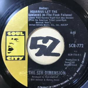 試聴 THE 5TH DIMENSION AQUARIUS 輝く星座/ DON’TCHA HEAR ME CALLIN’ TO YA 両面NM 