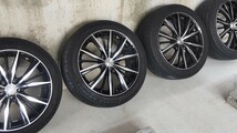 アルファード等　タイヤ付レオニス19インチアルミホイール4本セット　19×8J　114.3　5穴　タイヤ　グッドイヤー245/45R19　2017年製　_画像1