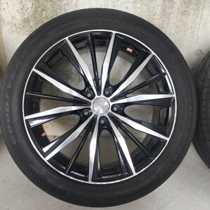 アルファード等 タイヤ付レオニス19インチアルミホイール4本セット 19×8J 114.3 5穴 タイヤ グッドイヤー245/45R19 2017年製 の画像5