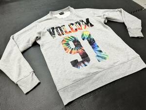 volcom☆ボルコム☆スウェットトレーナー☆M☆ロゴプリント☆グレー☆送料無料