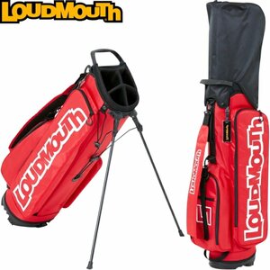 1円★ラウドマウス　LM-CB0019 8.5型 スタンド キャディバッグ　Red（994）レッド ★Loudmouth ビッグロゴ仕様★