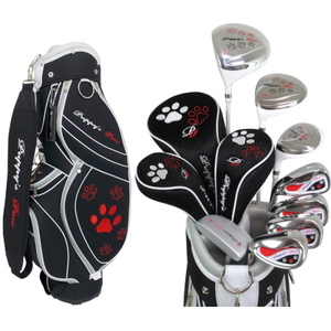 ★ PUPY'S PAW PAW PAW LADE LADIES GOLF SET (Черный/Белый) Клуб 8+Кэдди Сумка ★