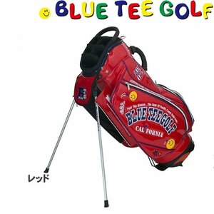 ★1円★ブルーティーゴルフ BTG-CB012 ブルーティーゴルフ エナメル スタンドキャディバッグ 9型 レッド BLUE TEE GOLF★