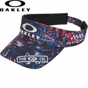 ★OAKLEY オークリー FIXED VISOR 24.0 ゴルフ サンバイザー 66V（BLUE-STORM-PRINT） FOS901719★送料無料★日本仕様★