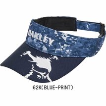 ★OAKLEY オークリー SKULL スカル GRAPHIC VISOR 24.0 ゴルフ サンバイザー 62K（BLUE-PRINT） FOS901708★送料無料★日本仕様★_画像2