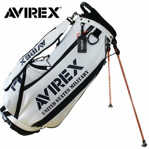 1円★AVIREX GOLF アビレックス ゴルフ AVG3S-BA10 スタンド キャディバッグ（ホワイト）9型 日本仕様モデル★