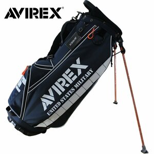 １円★AVIREX GOLF アビレックス ゴルフ AVG3S-BA10 スタンド キャディバッグ（ネイビー）9型 日本仕様モデル★