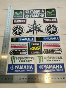 ヤマハステッカー　バイクステッカー　モンスターエナジー　ヘルメットステッカー　MONSTER ENERGY YAMAHA ロッシ　VR46 