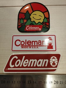 アウトドアステッカー　3枚セット　Coleman　コールマン　アウトドア　キャンプ　