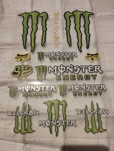 レーシングステッカー　13枚セット（1シート分） モンスターエナジー 防水 反射 ヘルメットステッカー バイクステッカー MONSTER ENERGY 