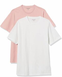 メンズ Tシャツ 2枚セット Amazon Essentials ライトピンク