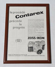 ZEISS IKON　CONTAREX １９６１年　フランス語オリジナル広告　額付_画像1