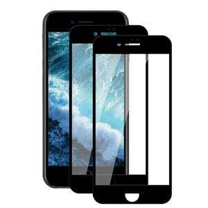 新品 iPhone 8 / iPhone 7 ガラスフィルム【2枚セット】硬度9H 全面保護 強化ガラス 4.7インチ 液晶保護フィルム 指紋防止 気泡防止 高透過