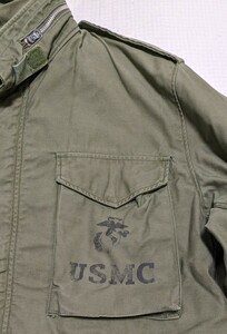 【希少 美品】米軍 実物 USMC 1971 2nd M-65 フィールド ジャケット Medium Regular M-R 海兵隊 ベトナム 戦争 ビンテージ アルミジッパー