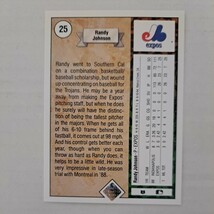 1989UD RANDY JOHNSON ルーキーカード RC エクスポズ NO25_画像2