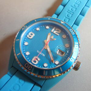 ★美品 アディラス ブルー クォーツ腕時計 ユニセックス 電池交換済みの画像1