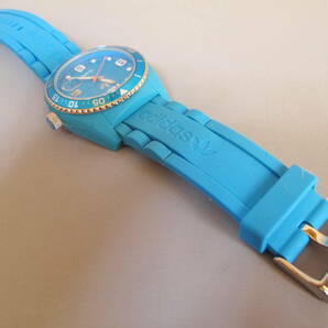 ★美品 アディラス ブルー クォーツ腕時計 ユニセックス 電池交換済みの画像5