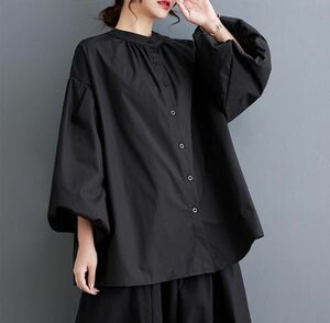  включение в покупку 1 десять тысяч иен бесплатная доставка # casual переключатель туника мягкий рукав длинный рукав сверху товар свободно блуза сверху товар красивый . рубашка tops * черный 