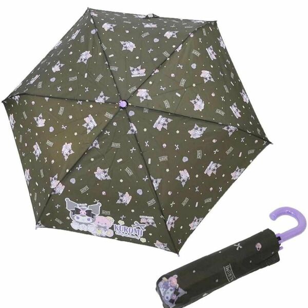 ジェイズプランニング 折り畳み傘 サンリオ クロミ ベア ブラック 親骨53cm 雨傘 黒