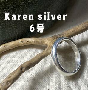 R639dにw1 ラウンド　カレンシルバーKAREN甲丸リングピンキーマリッジリングシンプルEも6