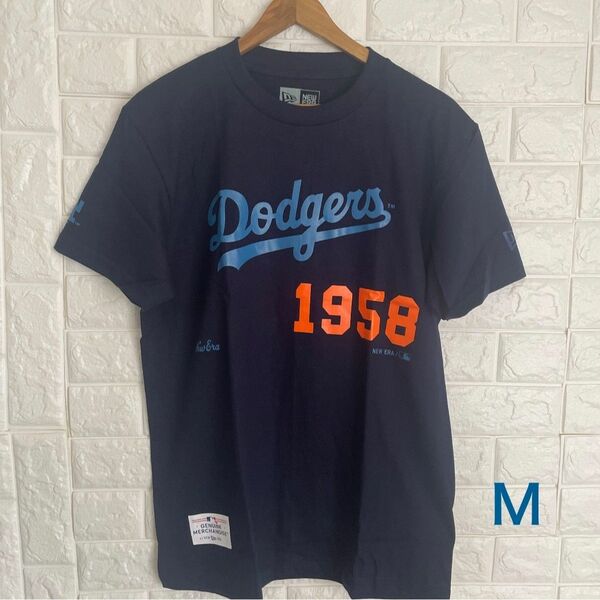 ドジャース　半袖 Tシャツ　ネイビー Ｍ　ベースボール　野球 スポーツ観戦 メジャー 未使用 送料無料