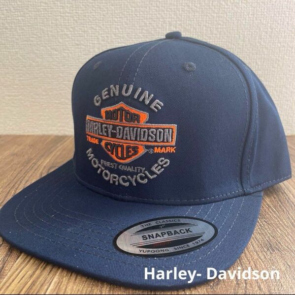 【Harley- Davidson 】ハーレー 紺色 キャップ メンズ バイク 新品 送料無料