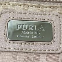 FURLA フルラ レザー ハンドバッグ レディース ピンク系[C2068]_画像9