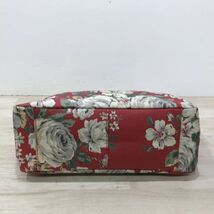 Cath Kidston キャスキッドソン ハンドバッグ PVC 花柄 レッド系[C2954]_画像5