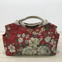 Cath Kidston キャスキッドソン ハンドバッグ PVC 花柄 レッド系[C2954]_画像2