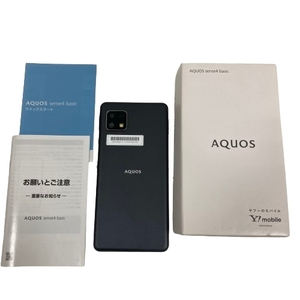 【Ymobile/Yモバイル】AQUOS sense4 basic/アクオス センス4 ベーシック A003SH ブラック/黒 初期化〇 携帯電話/スマホ★6612