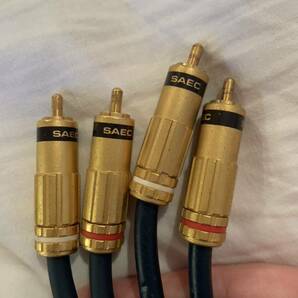 SAEC STRESS FREE 99.99997% Cu LINE CABLE ペア 約70cm RCAケーブル サエクの画像2